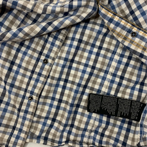 Harley Davidson Button Up Plaid Pearl Snaps Y2K Short Sleeve - XL - Picture 6 of 7